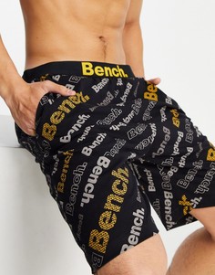 Черные трикотажные шорты для дома с логотипами Bench Monticelo-Черный цвет