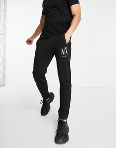 Черные джоггеры в стиле casual Armani Exchange-Черный цвет