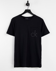 Футболка с принтом-логотипом Calvin Klein Jeans-Черный цвет