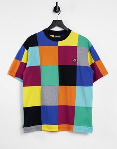 Разноцветная oversized-футболка в стиле пэчворк The Hundreds-Многоцветный