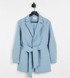 Голубой блейзер с поясом Urban Threads Petite