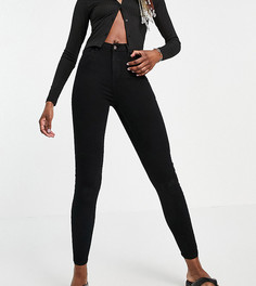 Черные зауженные джинсы с завышенной талией River Island Tall-Черный