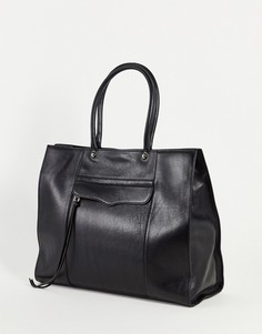 Черная сумка с ручками сверху Rebecca Minkoff-Черный цвет