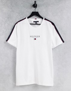 Белая футболка с тесьмой на плечах Tommy Hilfiger-Белый
