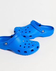 Ярко-голубые классические кроксы Crocs-Голубой