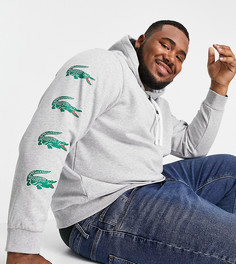 Худи с логотипом Lacoste Sport Plus-Серый
