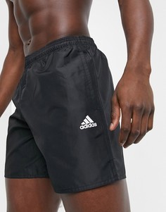 Черные спортивные шорты с логотипом adidas Swimming-Черный цвет