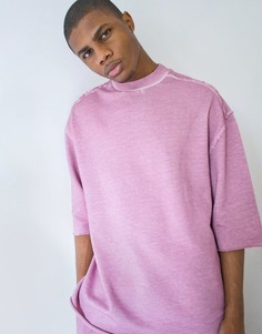 Фиолетовая выбеленная футболка в стиле oversized от комплекта ASOS DESIGN-Фиолетовый цвет