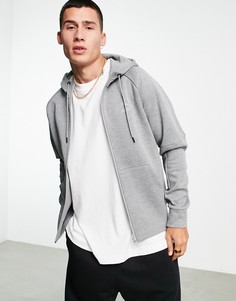 Серый худи на молнии Puma