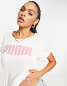 Белая футболка с логотипом Puma Active-Белый