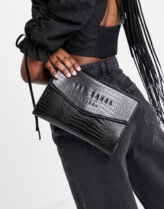 Черный клатч-конверт Ted Baker Crocey-Черный цвет