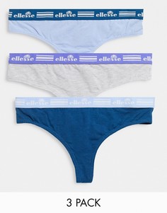 Набор из 3 стрингов синего и серого цветов ellesse-Серый