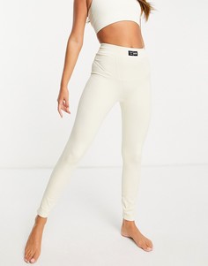 Бесшовные леггинсы для йоги в рубчик ASOS 4505-Белый