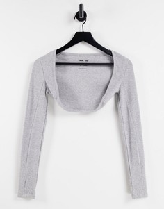Суперкороткий кардиган ASOS 4505-Серый