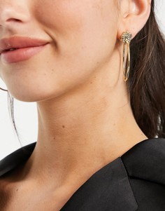 Серьги с напылением из розового золота Pilgrim Beauty-Золотистый