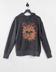 Худи черного цвета с принтом черепа Topman Metallica-Черный цвет