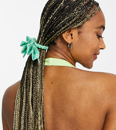 Зеленый бант для волос с цветочным принтом Reclaimed Vintage Inspired-Зеленый цвет