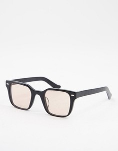 Квадратные солнцезащитные очки в черной оправе с коричневыми линзами в стиле унисекс Spitfire Lovejoy-Черный цвет