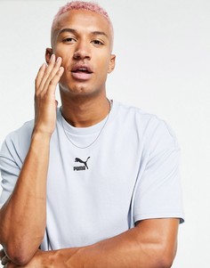 Oversized-футболка нежно-голубого цвета Puma Сlassics-Голубой