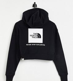 Черный укороченный худи The North Face Red Box – эксклюзивно для ASOS-Черный цвет