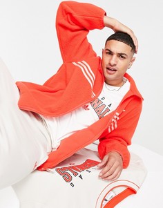 Оранжевый флисовый джемпер на сквозной молнии adidas Originals Retro Revival-Оранжевый цвет