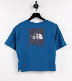 Синяя укороченная футболка The North Face Redbox – эксклюзивно для ASOS-Голубой
