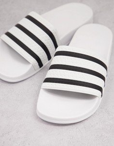 Белые шлепанцы adidas Originals Adilette-Белый