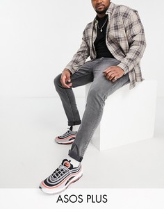 Черные выбеленные джинсы супероблегающего кроя в винтажном стиле ASOS DESIGN Plus-Черный цвет