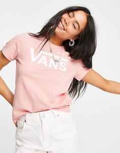 Коралловая футболка Vans Flying V-Оранжевый цвет