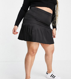 Плиссированная мини-юбка Lola May Plus-Черный цвет