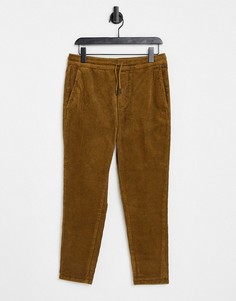 Светло-коричневые вельветовые брюки со шнурком Only & Sons-Коричневый цвет