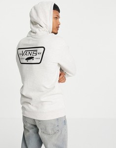 Худи светло-бежевого цвета с принтом в виде нашивки на спине Vans Full Patched II-Белый