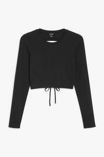 Укороченный топ с длинным рукавом Monki