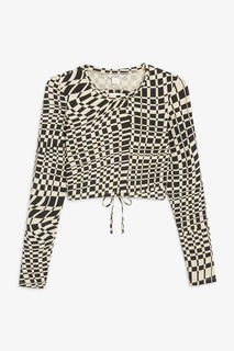 Укороченный топ с длинным рукавом Monki