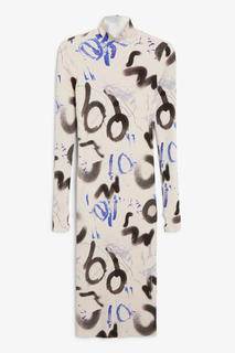 Low turtleneck ribbed dress Monki