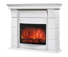 Электрокамин с широким очагом 2D Electrolux Elegante 25 белый