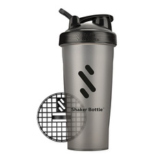 Шейкер ShakerBottle С03, 600 мл, цвет: дымчатый стакан, черная крышка