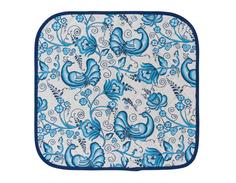 Подушка на стул "Guten Morgen" Bluebird из рогожки; птицы синий, 40х40