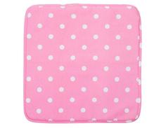 Подушка на стул "Guten Morgen" Pink polka dot из рогожки; горох розовый, 40х40