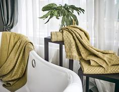 Полотенце махровое "Guten Morgen" Pistachio, зигзаг, зеленый