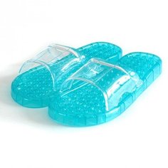 Массажер для стоп гелевый в виде тапочек голубой, размер S (35-36) Релаксы