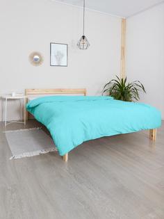 Пододеяльник на молнии трикотаж "Всё себе" Голубой Евро