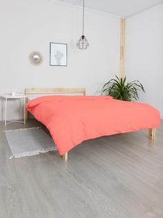 Пододеяльник на молнии трикотаж "Всё себе" Коралловый Евро