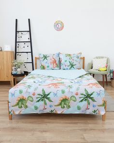 Детское постельное белье Всё себе из поплина Дракоша 1.5-спальное наволочки 50х70