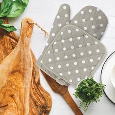 Комплект кухонный (Прихватка-Рукавица 18*28 + Прихватка 18*18) Горох Тейковский ХБК