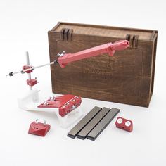 Точилка для ножей ЖУК в ящике. Готовое решение для дома с абразивами и держателями