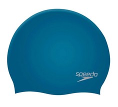 Шапочка для плавания Speedo Plain Molded Silicone Cap blue