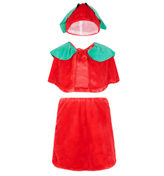 Карнавальный костюм Карнавалия Вишенка красный/зеленый р.122