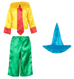 Карнавальный костюм Карнавалия Незнайка зеленый/желтый р.110