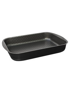Противень алюм. 35*25см Галант, черный/серый полихром, КАТЮША, арт.Пр-35ЧСП